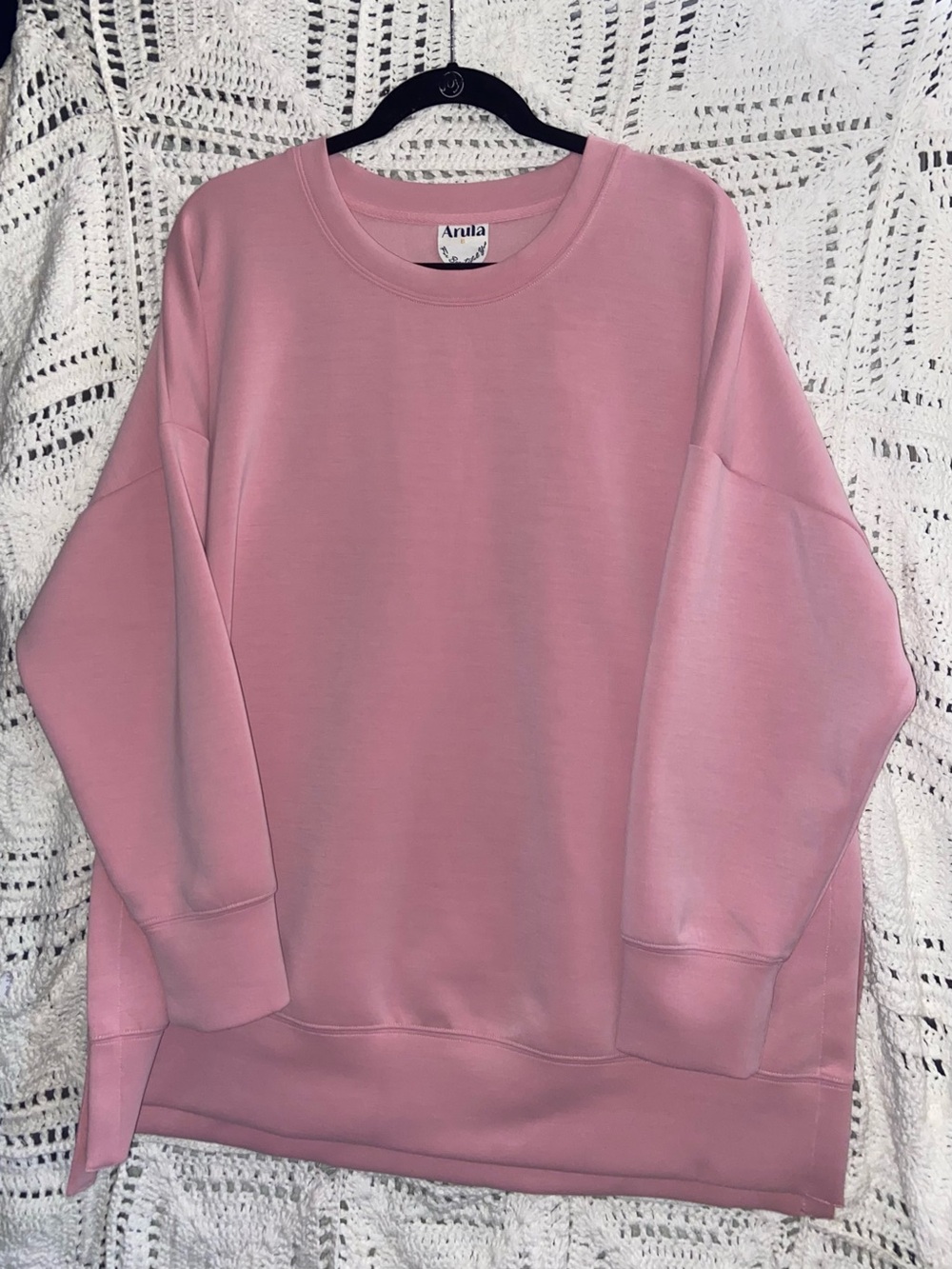 ARULA Dusty Pink Oversized Crewneck Sweatshirt 🌸
